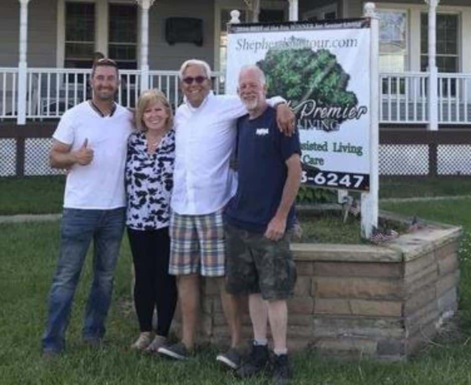 shepherd premier senior living team standing outside